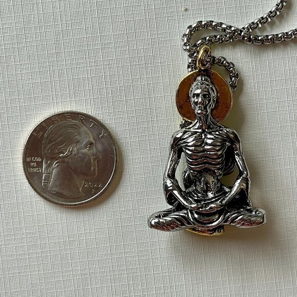 Praying Meditating Buddha Necklace / Pendant #1111 - Picture 8 of 8